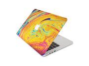 Yellow and Pink Soap Macro Swirl Skin 15 Inch Apple MacBook Pro Without Retina Display Top Lid and Bottom Decal Sticker