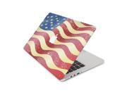 American Flag With Cream Broken Pigments Skin 13 Inch Apple MacBook Pro without Retina Display Top Lid and Bottom Decal Sticker