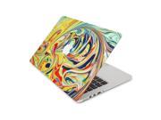 Psychedelic Yellow Mashed With Red and Navy Skin 13 Inch Apple MacBook Pro With Retina Display Top Lid and Bottom Decal Sticker