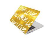 Golden Love Skin 13 Inch Apple MacBook Pro With Retina Display Top Lid and Bottom Decal Sticker