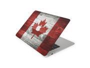 Wooden Canadian Flag Skin 13 Inch Apple MacBook Air Complete Coverage Top Bottom Inside Decal Sticker