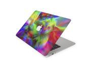 Neon Rainbow Bunched Fabric Skin for the 11 Inch Apple MacBook Air Top Lid and Bottom Decal Sticker