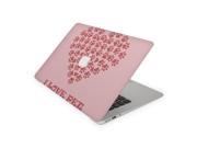 Red Heart Paw Print I love Pet Skin for the 11 Inch Apple MacBook Air Top Lid and Bottom Decal Sticker