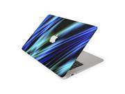 Blue Green Wavy Satin Curtain Skin for the 11 Inch Apple MacBook Air Top Lid and Bottom Decal Sticker