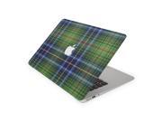Darm Blue and Green Plaid Pattern With Red and Yellow Lines Skin 11 Inch Apple MacBook Air Complete Coverage Top Bottom Inside Decal Sticker
