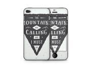 The Mountains Are Calling and I Must Go White Background Skin for the Apple iPhone 4S