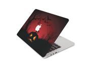 Glowing Skeloton Pumpkin with Red Background Skin 15 Inch Apple MacBook Without Retina Display Complete Coverage Top Bottom Inside Decal Sticker