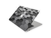 Tech Matrix of Grey Octagons Skin 12 Inch Apple MacBook Complete Coverage Top Bottom Inside Decal Sticker