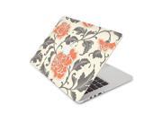 Vintage Tangerine Queen Peony On Tan Surface Skin 13 Inch Apple MacBook With Retina Display Complete Coverage Top Bottom Inside Decal Sticker
