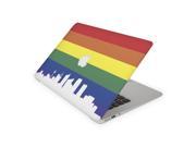 White City In Front Of Rainbow Equality Flag Skin for the 13 Inch Apple MacBook Air Top Lid Only Decal Sticker