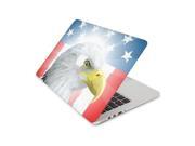 Bald Eagle American Flag Offset Stripe Skin 13 Inch Apple MacBook Without Retina Display Complete Coverage Top Bottom Inside Decal Sticker
