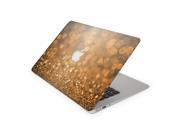 Orange and Black Gold Glimmer Orbs Skin 12 Inch Apple MacBook Complete Coverage Top Bottom Inside Decal Sticker