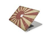 Red Sunshine On Beige Stain Skin for the 12 Inch Apple MacBook Top Lid and Bottom Decal Sticker