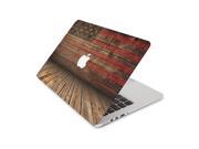 Worn Wooden Planks WIth Faded American Flag on the Wall Skin 13 Inch Apple MacBook Without Retina Display Complete Coverage Top Bottom Inside Decal Sticker