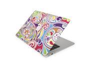 Rainbow Swirling Circles Skin for the 12 Inch Apple MacBook Top Lid and Bottom Decal Sticker