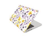 Yellow and Purple Wildflowers Skin 13 Inch Apple MacBook Without Retina Display Complete Coverage Top Bottom Inside Decal Sticker