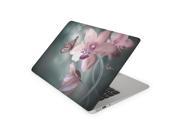 Butterfly on Pink Flower Skin 13 Inch Apple MacBook Air Complete Coverage Top Bottom Inside Decal Sticker