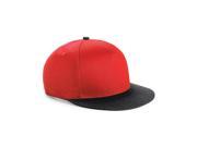 Beechfield Youth Snapback Cap BB615 Bright Red Black One Size