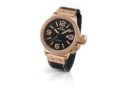 TW Steel CS76 with Black Leather Band and Rose Gold Case Wit