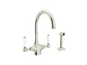 Rohl A1676LPPN 2 Country Kitchen Single Hole Faucet In Polis