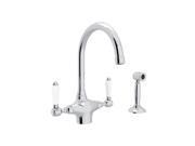 Rohl A1676LMAPC 2 Country Kitchen Single Hole Faucet In Poli