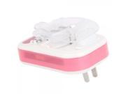 600mA Universal Mobile Phone Charger with Flash Pink