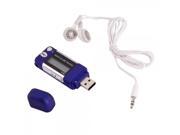 4GB Digital MP3 Player with FM Function Blue