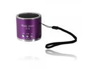Z 12 Mini SD USB Speaker for iPhone MP3 PC with FM Audio Support TF Card Purple