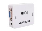 Mini VGA to HDMI 1080P Converter White