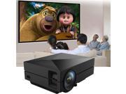 GM60 1000Lumens LED 1000 1 Contrast Radio 800 x 480 Resolution Mini LCD Projector US Standard Black