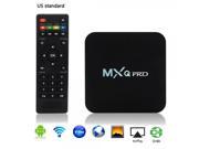 MXQ Pro S905 Quad Core Android 5.1.1 HD TV Player with 1GB RAM 8GB ROM WiFi Bluetooth US Standard Black