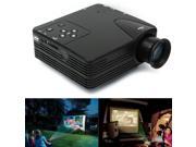 H80 80LM HD Mini LED LCD Projector Home Theater Media Player Black US Plug