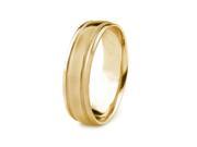 18k Gold Men s Wedding Band with Polished Finish and Stone Grooves 6mm