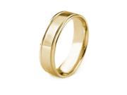 10k Gold Men s Wedding Band with Polished Finish and Milgrain 8mm