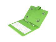 Felji Green Stand Leather Case Cover for Android Tablet 8 Universal w USB Keyboard