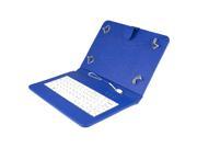 Felji Blue Stand Leather Case Cover for Android Tablet 10 Universal w USB Keyboard