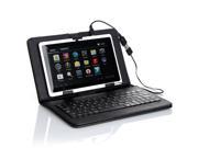 Felji 7 Inch Leather Case USB Keyboard with Stylus for Android Tablet