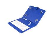 Felji Blue Stand Leather Case Cover for Android Tablet 8 Universal w USB Keyboard