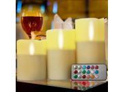 Candles Flameless LED Tea Light Ivory Color Remote Club Party 3pcs 4 5 6