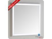 Fresca Platinum Due 32 Glossy White Bathroom LED Mirror