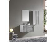 Fresca FVN8508HA Siena 32 Modern Bathroom Vanity with Mirror and Faucet in High Gloss Ash Gray