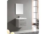 Fresca FVN8506MA Siena 24 Modern Bathroom Vanity with Mirror and Faucet in Matte Ash Gray