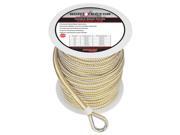 Extreme Max BoatTector Double Braid Nylon Anchor Line with Thimble 3 8 x 200 White Gold