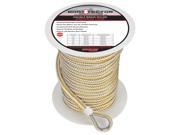 Extreme Max BoatTector Double Braid Nylon Anchor Line with Thimble 3 8 x 150 White Gold