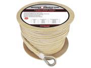 Extreme Max BoatTector Double Braid Nylon Anchor Line with Thimble 3 4 x 300 White Gold