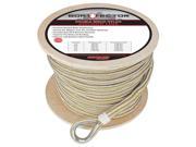 Extreme Max BoatTector Double Braid Nylon Anchor Line with Thimble 5 8 x 200 White Gold