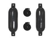Extreme Max Fender Value Pack 2 Fenders with 2 Dock Lines Black