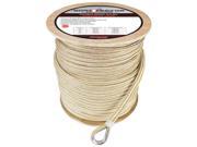 Extreme Max BoatTector Double Braid Nylon Anchor Line with Thimble 5 8 x 600 White Gold