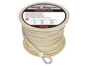 Extreme Max BoatTector Double Braid Nylon Anchor Line with Thimble 1 2 x 250 White Gold