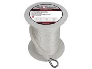 Extreme Max BoatTector Solid Braid MFP Anchor Line with Thimble 3 8 x 150 White